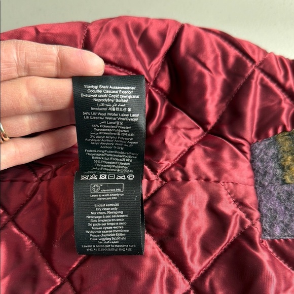 Peak Performance Plaid Gray, Pink, Purple Kelly Shirt Jacket Wool Shacket - Picture 16 of 16